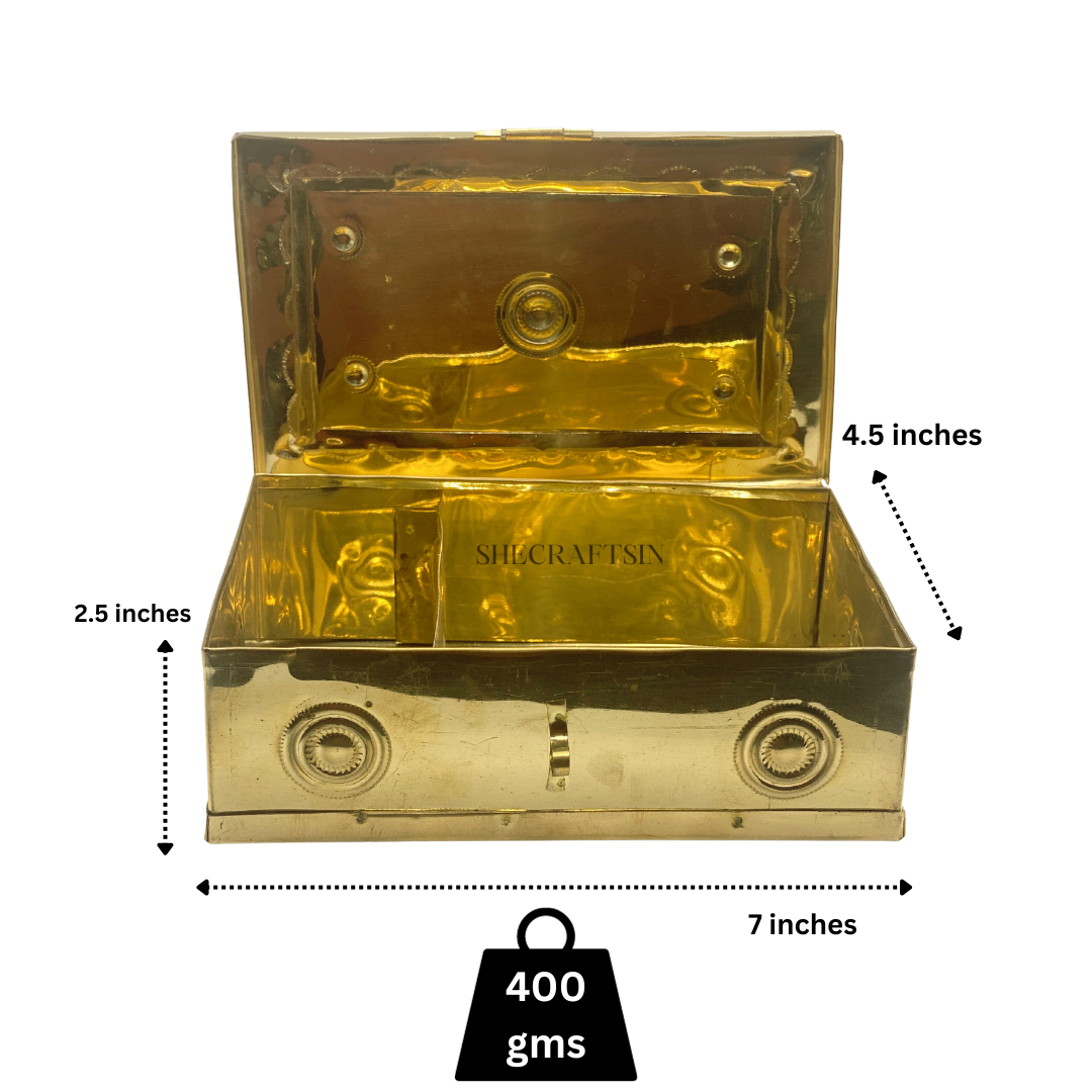 BRASS BETEL BOX | TRADITIONAL BRASS VETTILAPETTI | TAMRAPATHRA - PAAN - DAAN | MURUKKANPETTI