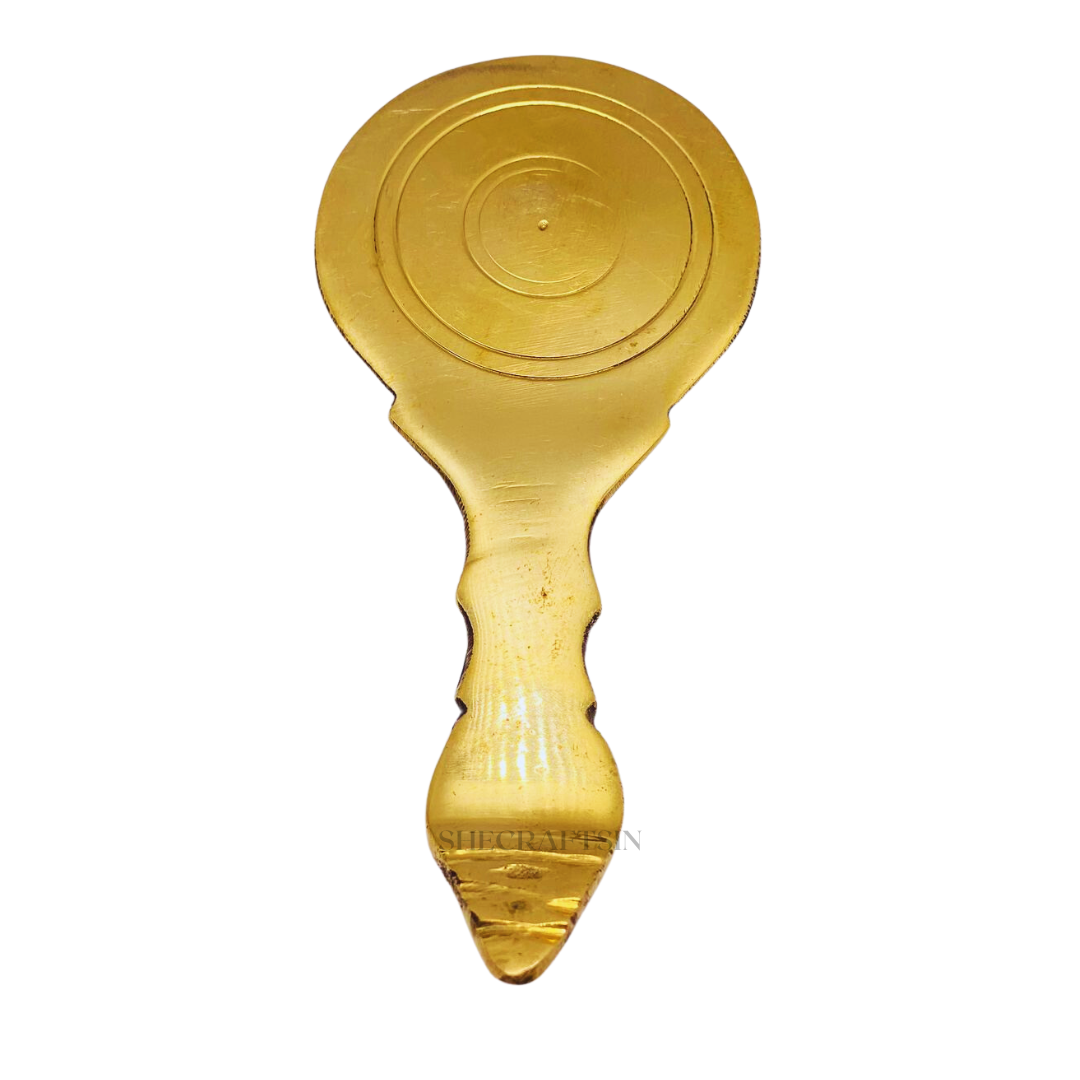 BRASS HANDMADE VALKANNADI | MIRROR FOR VISHUKANI | POOJA PURPOSES