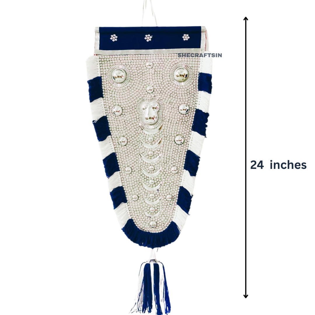 KERALA HANDCRAFTED NETTIPATTAM ( SILVER ) FREE HOOKS
