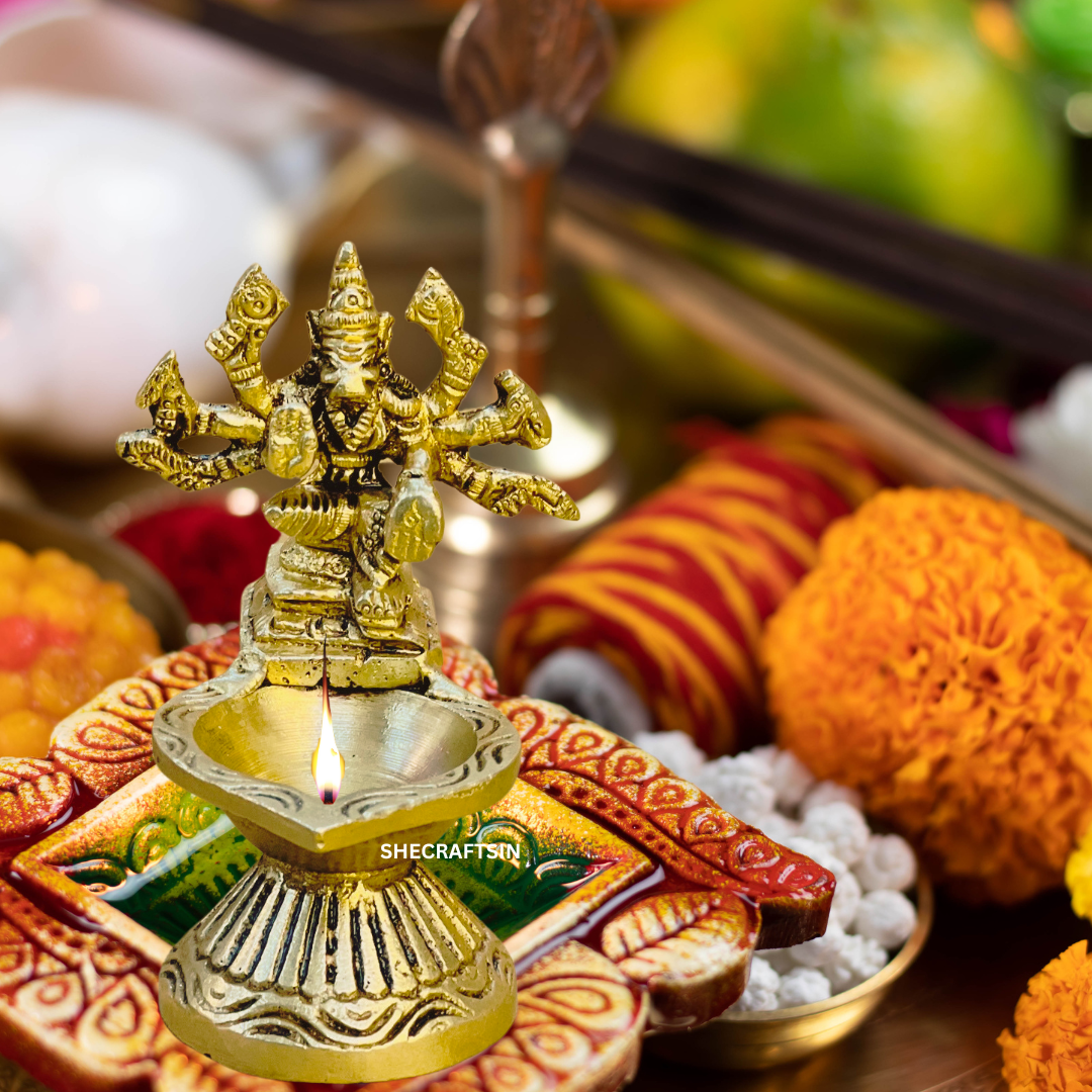 VARAHI AMMAN LAMP | VARAHI DIYA | BRASS DIYA | VARAHI VILAKKU POOJA | VARAHI DEEPAM | VARAGI AMAMN | 4 INCHES HEIGHT