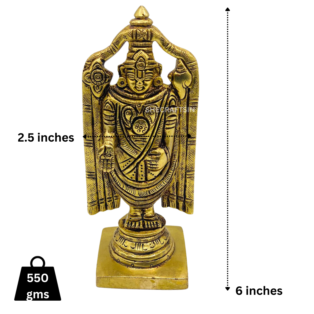 BRASS LORD TIRUPATHI BALAJI STATUE