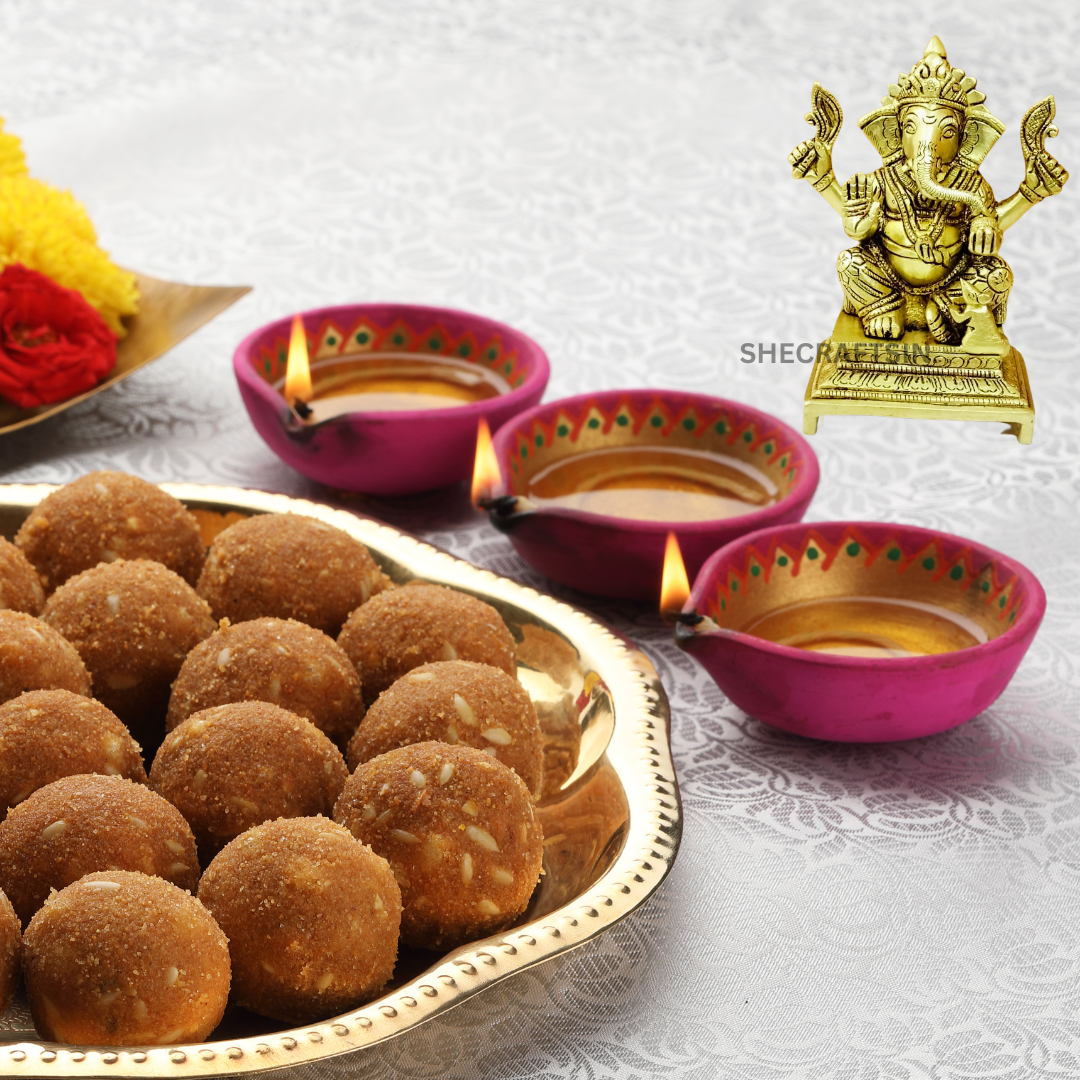 LORD GANESHA | BRASS GANAPATHY | BRASS VINAYAKA IDOL | VIGNESHWARA STATUE | PILLAYAR |BRASS VINAYAK | SHECRAFTSIN