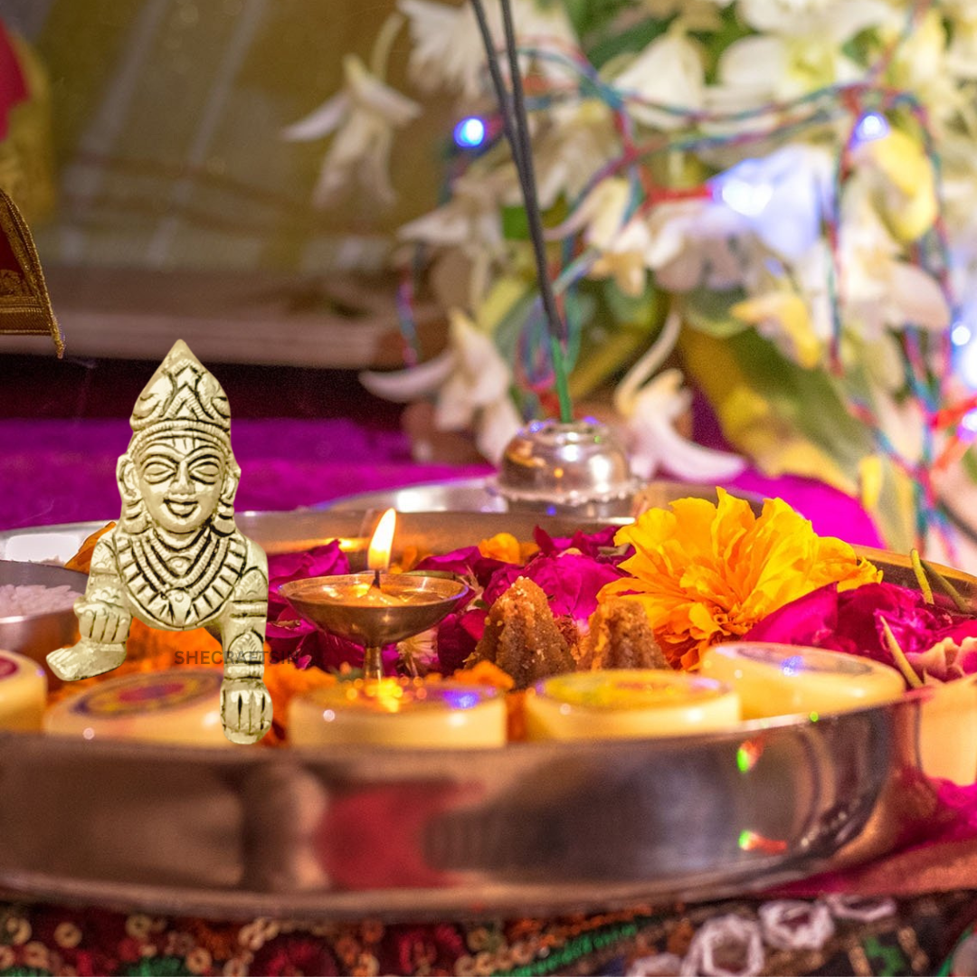 BRASS LADDU KRISHNA | LADDU GOPAL | JANMASHTAMI SPECIAL | LADDU GOPAL MURTI FOR RETURN GIFT