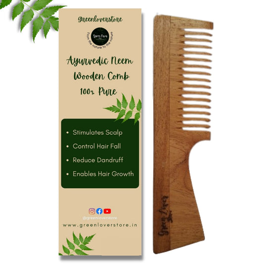 AYURVEDIC NEEM WOODEN COMB | SHECRAFTSIN