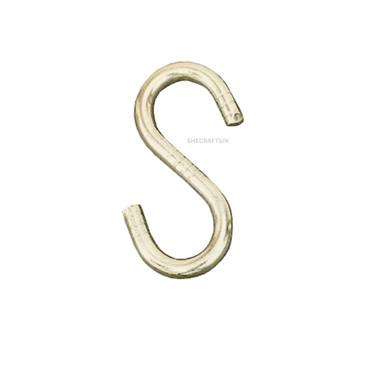 BRASS "S" HOOK FOR SWING CHAIN | JULA CHAIN | MATT FINISH