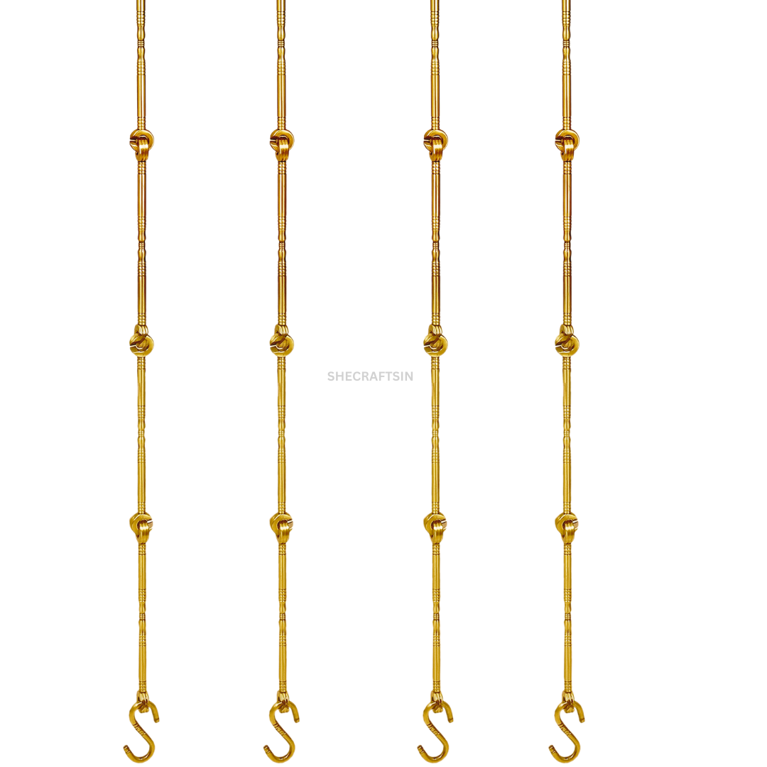 BRASS PLAIN SWING ROD FULL SET | JULA CHAIN | MATT FINISH