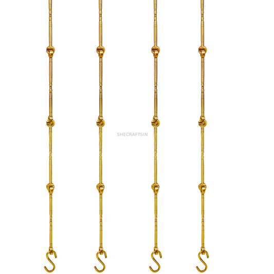 BRASS PLAIN SWING ROD FULL SET | JULA CHAIN | MATT FINISH