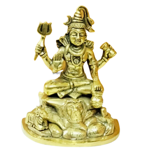 BRASS SHIVA STATUE | SHIVA IDOL | SIVA | MAHADEVA | SHIV SANKAR MAHADEV