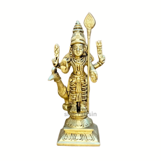 BRASS MURUGA IDOL | VELAYUDHAN | KARTHIKEYA STATUE | SKANDA | PALANI MURUGA IDOL