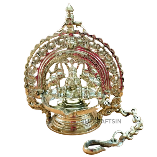 TRADITIONAL HANDMADE GAJALAKSHMI HANGING LAMP | WALL HANGING DIYA