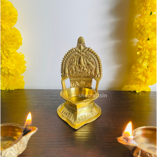 BRASS LAKSHMI LAMP | LAKSHMI DEVI | SMALL DIYA | DEEPAM | DIWALI | BRASS OIL LAMP | RETURN GIFT FOR ALL OCCASSIONS | SHECRAFSTIN