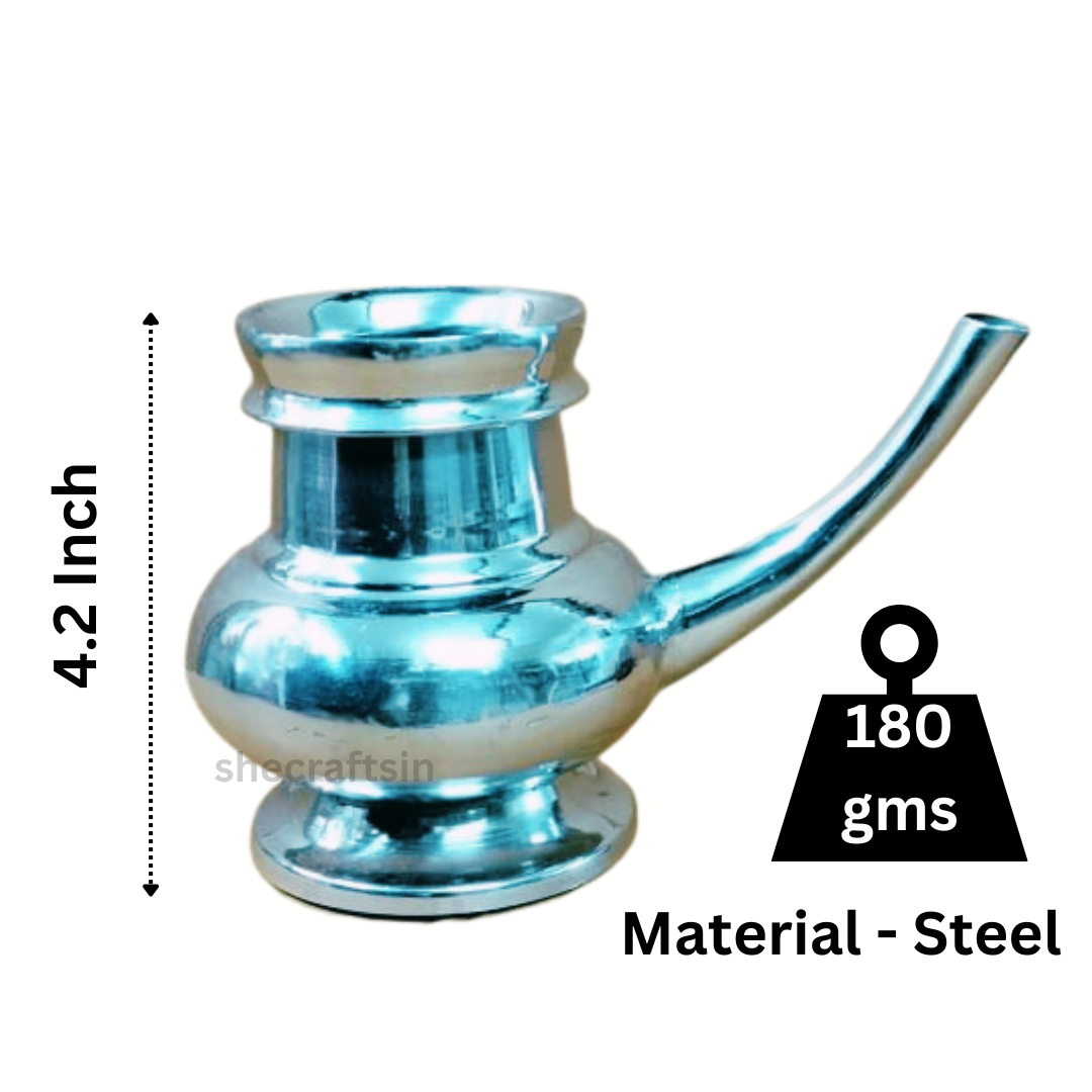 STEEL POOJA KINDI | POOJA WATER CONTAINER | HOLY WATER VESSEL