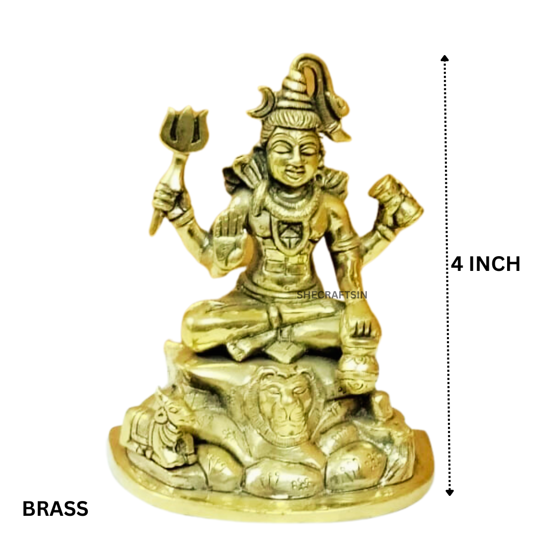 BRASS SHIVA STATUE | SHIVA IDOL | SIVA | MAHADEVA | SHIV SANKAR MAHADEV