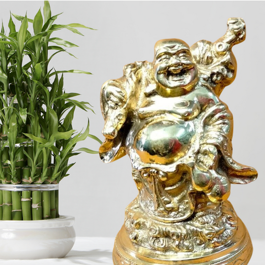 BRASS HEAVY LAUGHING KUBERA | FENG SHUI | WEALTHY | BUSINESS SUCCESS | POSITIVITY