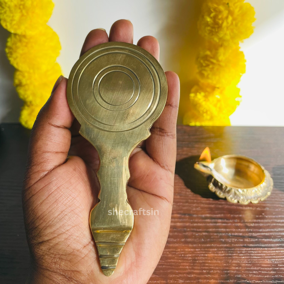 KERALA TRADITIONAL BRASS VALKANANDI | BRASS MIRROR | KANNADI | VISHUKANI