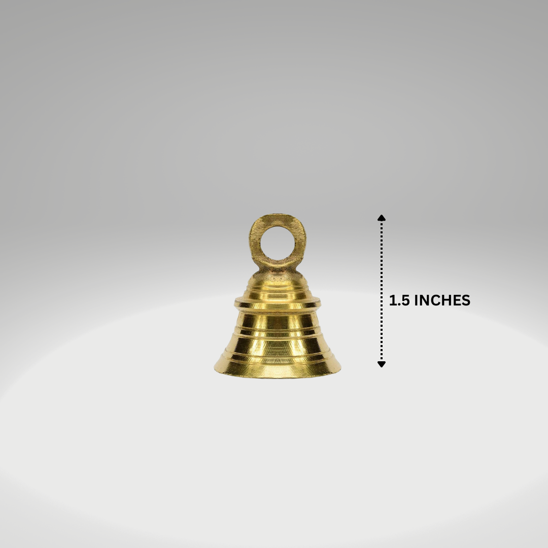 SMALL BRASS POOJA BELLS | POOJA ROOM DECOR | PACK OF 20 PIECES