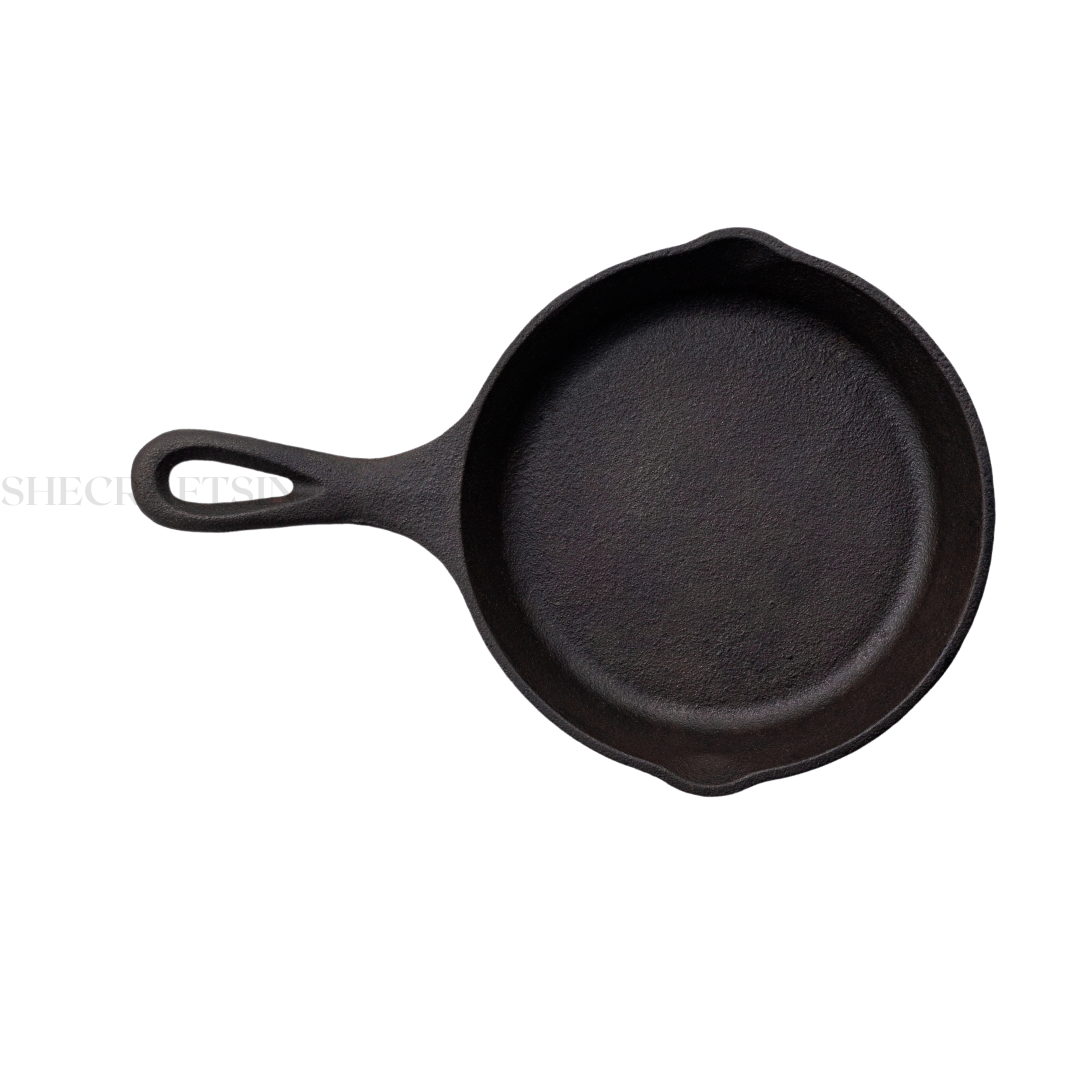 PRE-SEASONED CAST IRON ROUND SKILLET (10 INCH DIA ) | PERFECT FORR GAS STOVE, INDUCTION, OVEN