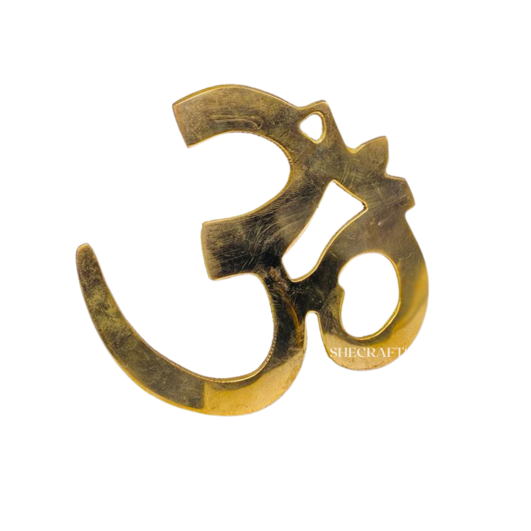 BRASS WALL HANGING OM FOR POOJA ROOM